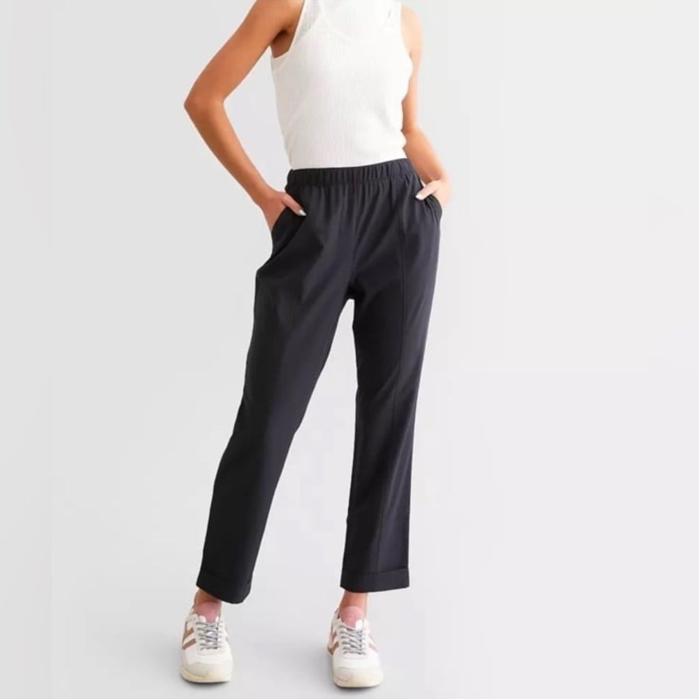 Varley Everly Turnup Cuffed Taper Pant Black Size Small Activewear Athletic
